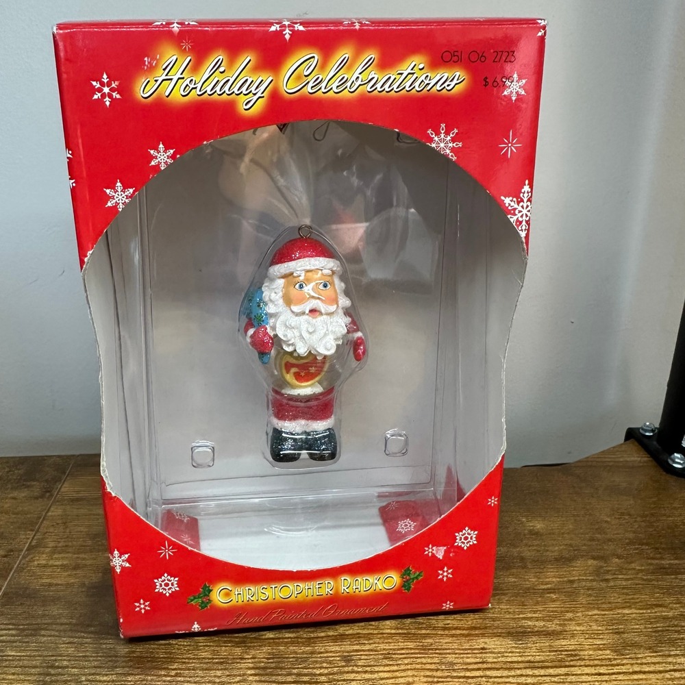 Christopher Radko Holiday‎ Celebrations Santa Claus Hand Painted Ornament Target